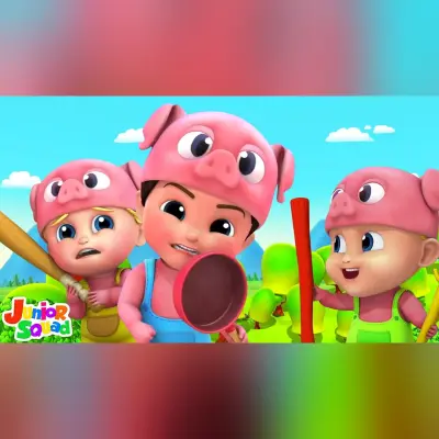 Three Little Pigs Story & Cartoon Video for Babies by Junior Squad - POGO FM