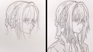 How to Draw Cute Anime Girl - Violet Evergarden