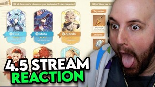 This Genshin Impact Update Is INSANE | 4.5 LIVESTREAM REACTION