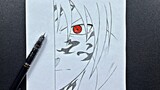 Anime drawing | how to draw sasuke uchiha transformation step-by-step