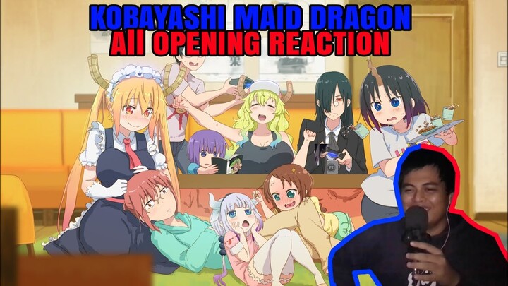 Kobayashi Dragon Maid All Opening Reaction || Bongol Pika #anime #reaction #wibu