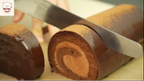 japanese make Chocolate roll cake 7 #monngonNhatBan