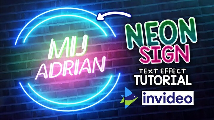 NEON Sign Text Effect Youtube Intro Tutorial (Easy Way) with InVideo!