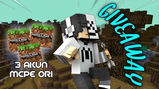 Giveaway 3 Akun MCPE ORI untuk kalian !! Special menuju 100k subscriber :3