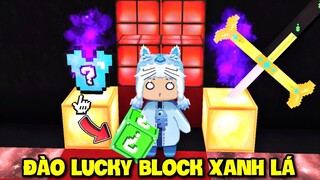 MEOWPEO CUỘC CHIẾN ĐÀO LUCKY BLOCK XANH LÁ TRONG MINI WORLD MINI GAME