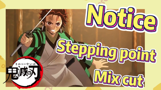 Notice Stepping point Mix cut