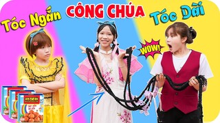 Công Chúa Tóc Ngắn VS Tóc Dài ♥ Minh Khoa TV ft Thịt Viên Ăn Liền Heo Cao Bồi Mới