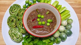 วิธีทำน้ำพริกกะปิให้อร่อย Spicy Shrimp Paste Chilli Dip (Nam Prik Kapi) Thai Food | Thai Recipe