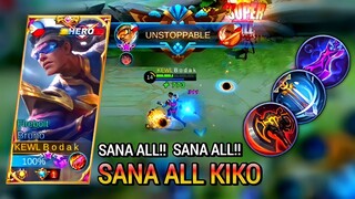 SANA ALL KIKO | KIKO SANA ALL MEME  | TOP GLOBAL BRUNO BEST BUILD AND EMBLEM - MASTER BODAK MLBB