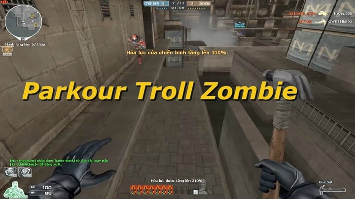 Parkour Troll Zombie BẰNG BÚA SẮT - Tiến Xinh Trai Zombie V4