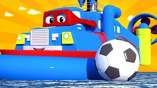 Video truk untuk anak-anak -  Spesial FIFA - Hover boat  - Carl Si Truk Super 🚚 ⍟ truk kartun