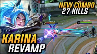 KARINA REVAMP 27 KILLS | NEW  ROTATION & BEST BUILD 2021 | NEW JUNGLE ITEMS