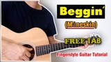 Beggin' - Måneskin | Fingerstyle Guitar Tutorial | TAB + Hướng Dẫn