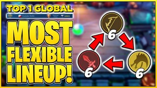 MOST FLEXIBLE LINEUP - EASY SYNERGY TRANSITION TECHNIQUE ! TOP 1 GLOBAL- Mobile Legends Bang Bang