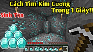 Mình Đã Làm Cỗ Máy Đi Mine | Tìm Kim Cương Chỉ Trong 1 Giây | Trong MINECRAFT PE..!!!