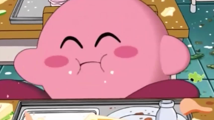Kirby Baby on the tip of the tongue