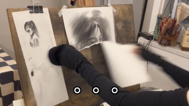 画着画着咋还撕了？