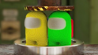 among us inner ghost VS hydraulic press