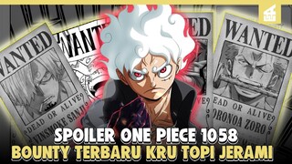 OP 1058, Spoiler Singkat - Resmi Bounty baru Bajak Laut Topi Jerami!! Penjelasan Spoiler OP 1058