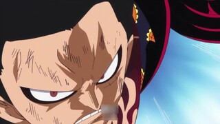 [One Piece] Luffy di Gear 4 vs Doflamingo. Luffy sudah membangunkan Nika, tapi aku baru menonton leb