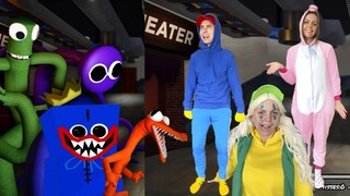 Rainbow Friends Roblox vs Minecraft Poppy Playtime In Real Life | Blue Vs Huggy Wuggy + More