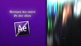 Directional Blur tutorial (after effects)