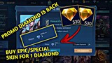 Epic skin  for Only 1 Diamonds? MLBB - Promo diamonds on 2021