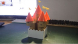 Make castle using the toilet paper core ( làm lâu đài bằng lõi giấy vệ sinh )