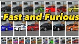 Almost All The Fast and Furious Cars Made in FR Legends (52) | Livery's in Description
