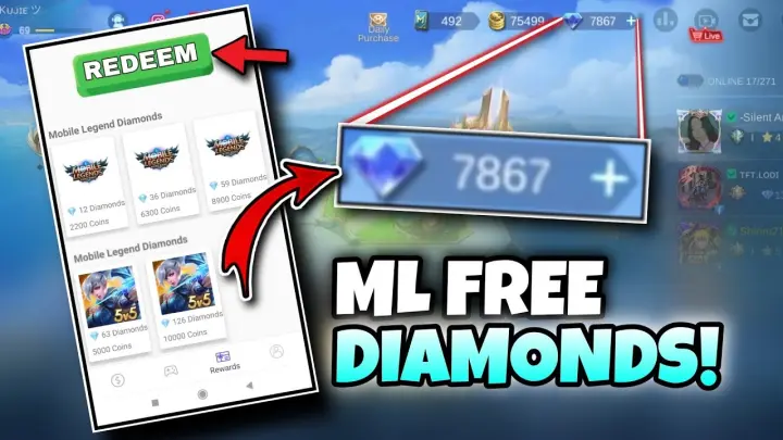 Best Application Giving MANY FREE DIAMONDS! in Mobile Legends | LEGIT FREE! 100%