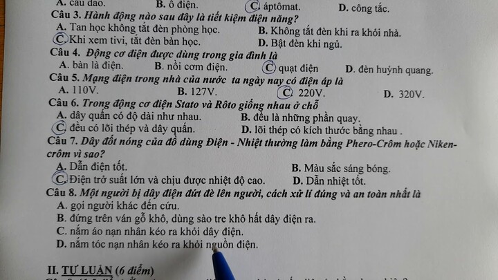 ĐỀ KT CUỐI HK2 MÔN CÔNG NGHỆ 8