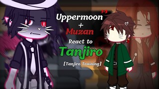 Uppermoon (1-3) + Muzan react to Tanjiro [Hashira Training Arc] English + indo || Gacha react