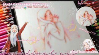 Karakter berhijab!?!?😲 Gambar Amu dari Webtoon versi Semi realism [ Yuma_Art ] // #FAMTHR