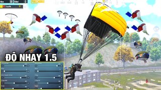 [PUBG Mobile] SHOW SETTING ĐỘ NHẠY PHIÊN BẢN 1.5 | Địch Lao Thẳng Xuống Hết Nhà C cà Cái Kết