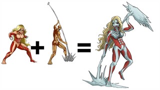 Female Titan + Jaw Titan / War Hammer Titan / Beast Titan Fusion