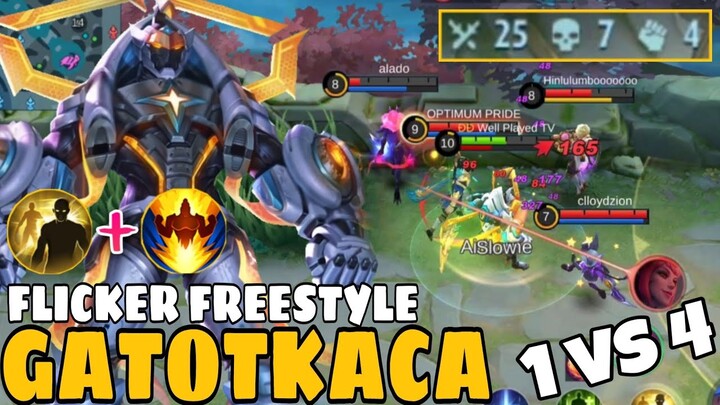 Gatotkaca Flicker Freestyle Gameplay - Build Top 1 Global Gatotkaca ~ MLBB