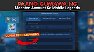 PAANO GUMAWA NG MOONTON ACCOUNT SA MOBILE LEGENDS