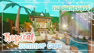 No Gamepass Tropical Summer Mini Cafe Stand Speedbuild and Tour - iTapixca Builds