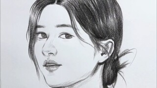 Quick sketch of girl - How to draw character portrait女孩速寫-如何畫人物肖像