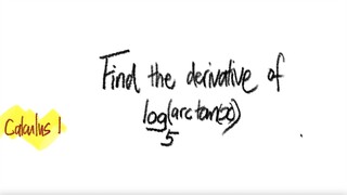 Find the derivative of log5(arc tan((x))