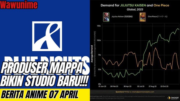 Produser Mappa Bikin Studio baru, dan Jujutsu Kaisen jadi top Global | Berita anime