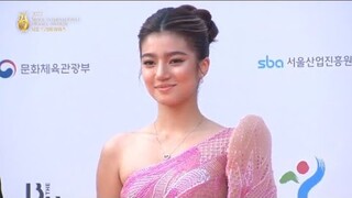 DONBELLE BELLE MARIANO RED CARPET RAMP AT KOREA SEOUL INTERNATIONAL DRAMA AWARD