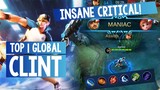 Insane Critical Damage! Maniac Clint [ Clint Top 1 Global ] - Mobile Legends