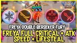 FREYA GUNNER 2 BERSEKER FURY = FULL LIFESTEAL + FULL CRIT + FULL ATK SPEED ! MAGIC CHESS
