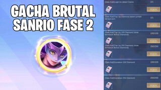 GACHA BRUTAL SANRIO FASE 2 + TEST DROP RATE POLA 40x GACHA! MOBILE LEGENDS