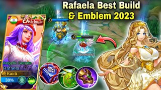 RAFAELA BEST BUILD & EMBLEM 2023!🌸New Update!!🔥Christmas Skin Gameplay💖