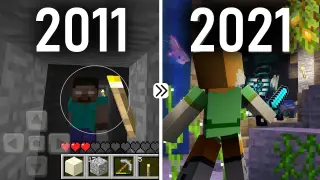 MCPE: Evolution of Updates 2011-2021 (Caves and Cliffs)