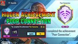 New Hidden Achievement Poor Connection Pubg Mobile | How To Complete Poor Connection Achievement