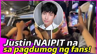 ACTUAL VIDEO! SB19 Justin dinumog ng fans, pati guards nahirapan na! / Rainbow Rhythms Event