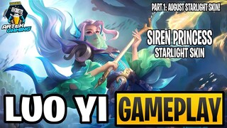 MLBB LUO YI STARLIGHT SKIN "Siren Princess" GAMEPLAY PART 1 | MLBB